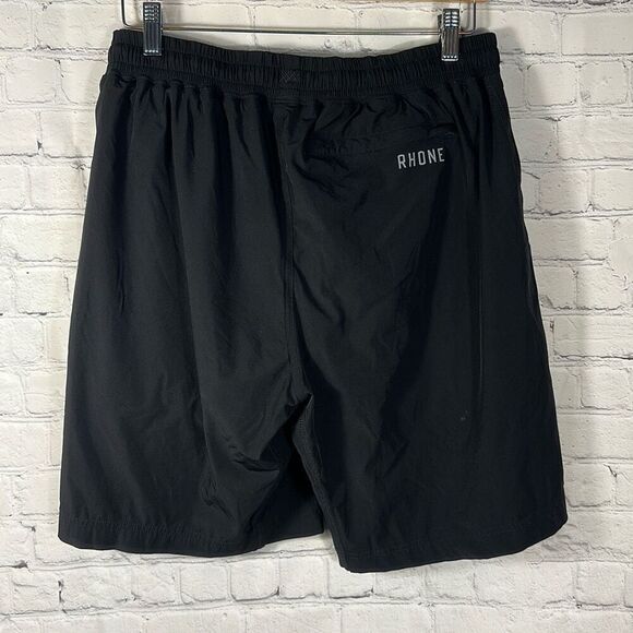 RHONE 9" Essentials Training Shorts Men's Black Elastic Waistband - SZ L - Picture 8 of 13